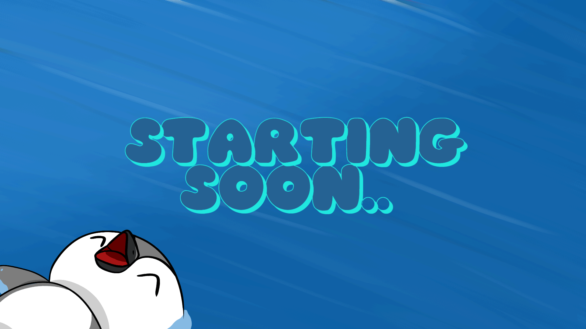 Floating Penguin Starting Soon Scene
